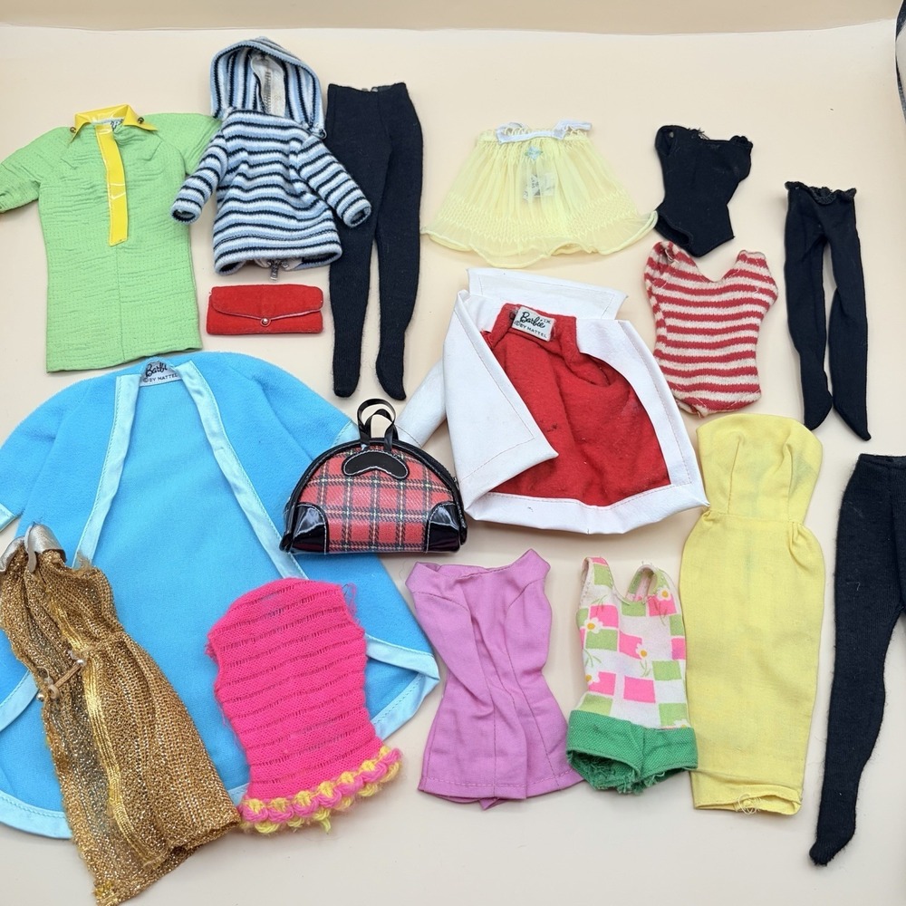 Vintage Barbie Clothes Frankie 1960s Large Lot Dress Tops Bottoms & More
